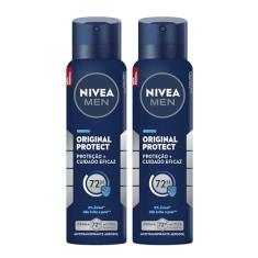 NIVEA MEN Kit Desodorante Antitranspirante Aerossol Original Protect 48h 150ml (2 unidades)