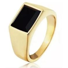 Anel Masculino Homem Comendador Banhado a ouro 18k - Jewelery, 22
