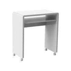 Mesa Escrivaninha Smile 1 Prateleira Branco - Olivar Móveis, Branco