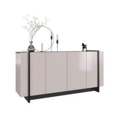 Balcão Buffet 4 Portas Copacabana Colibri, Off White, Nogueira Real e 