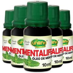 Kit 5 Óleo de Menta Mentalife 10ml Unilife