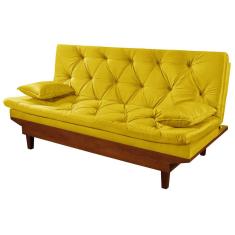 Sofa Cama Caribe 3 Lugares Reclinavel Base Em Madeira Revestido Suede