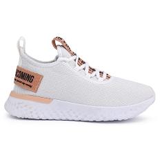 Tênis Academia Confortável Macio Corrida Feminino Masculino (34, Branco/Nude)