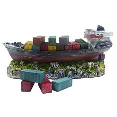 Enfeite Para Aquário- Navio Container