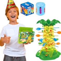 Brinquedo Pula Macaco Kit Cada Macaco no seu Galho Brinquedos educativos criança 5 anos presente para menino e menina Jogos didáticos infantil + Cilindro Mágico Latinha Mágica Jogos de tabuleiro