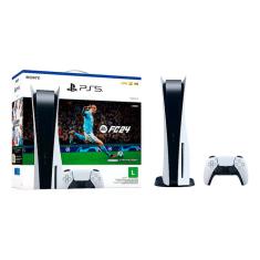Playstation 5 825gb Disco + Bundle Ea Sports Fc 24 Midia Física Cor Branco E Preto Sony Bivol PlayStation 5