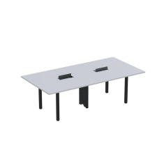 Mesa Reunião 240cm X 140cm Mrcpb2414 Cinza/Preto