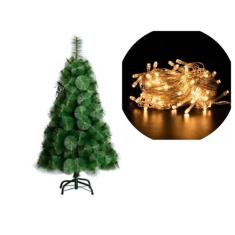Arvore de Natal Pinheiro 2,10 metros 300 galhos com pisca-pisca - stor