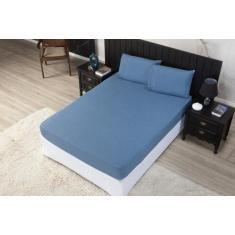 Jogo de lençol Casal 400 fios 3pç ponto palito - SAFIRA ENXOVAIS, Linh