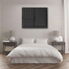 Janela Veneziana de Alumínio 3 Folhas 100x150cm com Grade Linha Modular