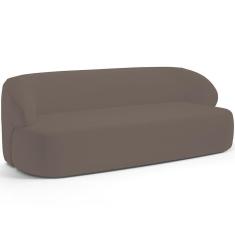 Sofá 2 Lugares Curvo Orgânico Living 150cm Barolo L06 Veludo Marrom