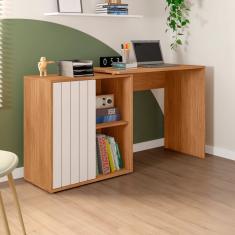 Escrivaninha Para Escritório Com 1 Porta Start Freijó/off White