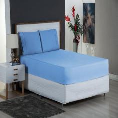 Jogo de Lençol 3 Peças Para Cama Queen 180 Fios Percal - DH Enxovais, 