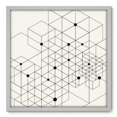 Quadro Decorativo - Linhas - 70cm x 70cm - 052qnadb