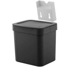Lixeira Suspensa com Suporte para Fixação Trium Compacta OU Preto