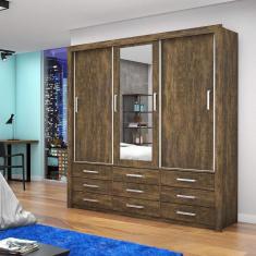 Guarda Roupa Casal com Espelho 3 Portas de Correr Anjos Carioca Móveis Demolição