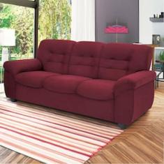 Sofá de 3 Lugares Linoforte Stillus II com 204 cm de Largura e Revestido em Tecido Suede