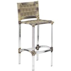 Banqueta Madri em Alumínio para Edícula, Cozinha, Balcão, Área Trama