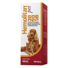 Suplemento Vitamínico Hemolitan Pet Gotas - 60 mL - Vetnil