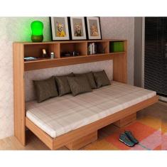 Cama Dobrável Articulada Multifuncional CM8020 Amêndoa - Tecno Mobili
