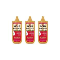 Creme Para Pentear Niely Gold 500Ml Reconstruçao-Kit C/3Un