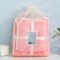 kit Jogo de Toalha de Banho e Rosto de Microfibra Microfibra Microfibr