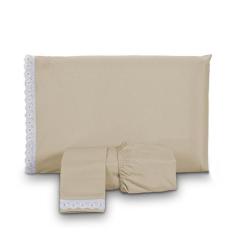 Jogo de Lençol Solteiro Microfibra Elegante 2 Peças com Elástico - Son