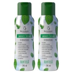 Kit 2 Sabonete Líquido Íntimo Hortelã 200Ml - Bio Instinto
