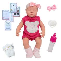 Boneca Reborn Princesa Carequinha Corpo Siliconado + Itens - Cegonha R