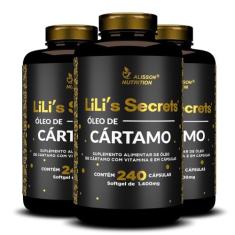 Kit 3 Óleo De Cártamo 240 cápsulas liquidas softgels Lilis Secrets - A