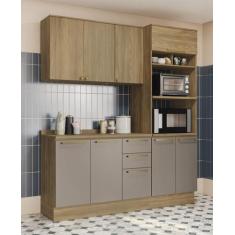 Armário de Cozinha Modulada Completa Reta 4 peças 1,90m 242 Botanic Ka