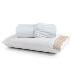 Jogo De Lençol Rubi Solteiro 2 Pçs 100% Algodão 200 Fios Ponto Palito 