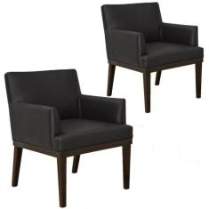 Kit 02 Poltronas Decorativas Para Sala de Estar e Recepção Beatriz Cor
