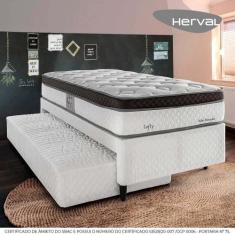 Bicama Solteiro Herval Lofty com Cama Auxiliar, Molas Ensacadas, 60x88