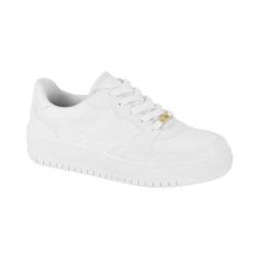Tênis Casual Branco Costura Aparente | Vizzano-Feminino
