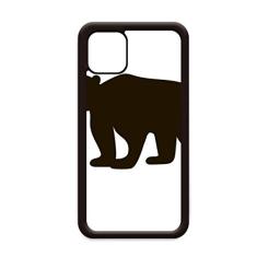 Capa de urso preto com desenho de animal fofo para iPhone 12 Pro Max para Apple Mini Mobile Case