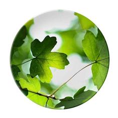 Sunshine Leaf Placa de natureza decorativa de porcelana Salver Prato de jantar