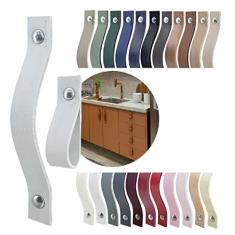 Kit com 20 Puxadores Alça Full Parafuso para Móveis Armário Guarda Roupa Gaveta Porta Baús Caixas Bandeja Cesto Tábua - Cor Textura de Couro