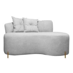 Sofá Orgânico Grécia  2 Lugares 145cm Linho Bouclê Cinza SOFA STORE