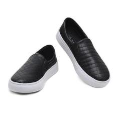 Tênis Slip On Sapato Feminino Calce Fácil Tendência Casual e Confortável Diversos Modelos-Feminino