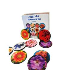 Jogo Da Memória Cognitivo Redondo Flores Do Brasil 12 Pares - Reidopen