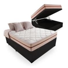Cama Box Baú Viúva + Colchão de Mola Ensacada Individual viúva 22x188x
