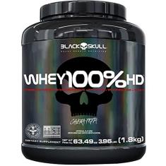Whey 100% Hd Morango 1,8Kg, Black Skull