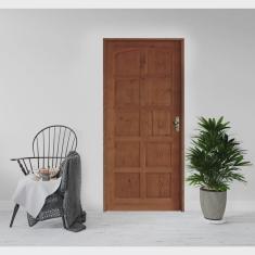 Kit Porta de Madeira 210x82cm Batente 11cm Fechadura Golf Rodam