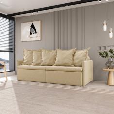 Sofá Retrátil E Reclinável 4 Lugares 240cm Dália Cabecasa Madeiramadeira Palha