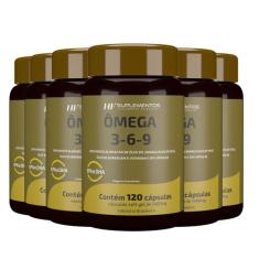 Omega 3 6 9 peixe borragem E linhaça hf suplements 6x120CAPS