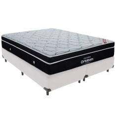 Cama Box Branco E Colchão Elegant Molas Ensacadas Queen Ortobom