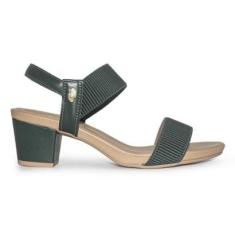 Sandália Usaflex Feminina Elástico Salto Bloco Y8204-Feminino