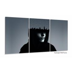 Quadro Decorativo Mr Robot Séries Em Tecido 3 Peças