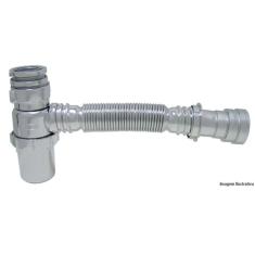 Sifão Sanfonado Universal com Copo Cromado